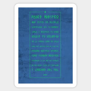 Our Father prayer in spanish digital illustration Sticker